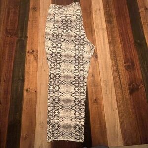 Snake skin print pants